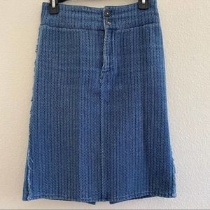 BASIC HOUSE Herringbone Denim Pencil Skirt, Sz S